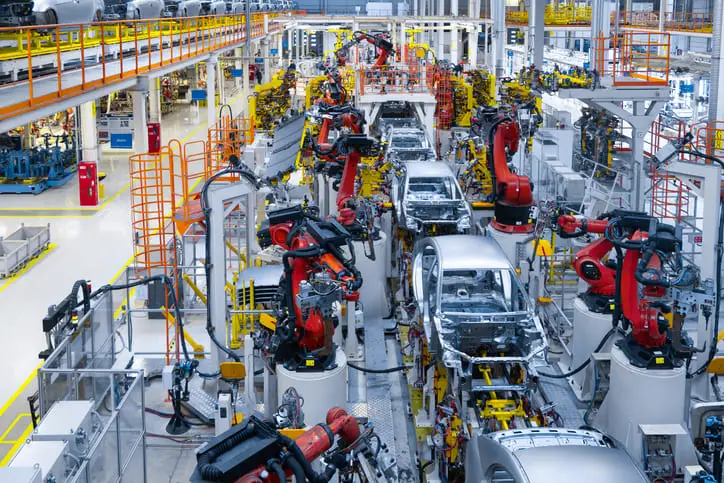 Automotive parts turned on an automated gang tool lathe